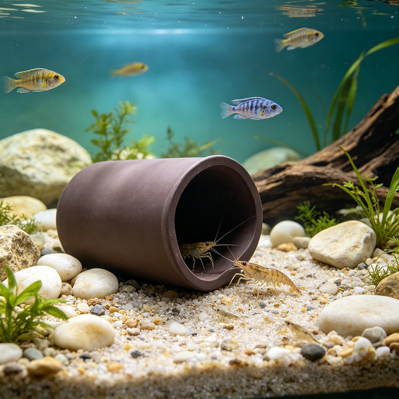 Hide Cave Ceramic - Tempat Berlindung Akuarium Bentuk Gua Baru,